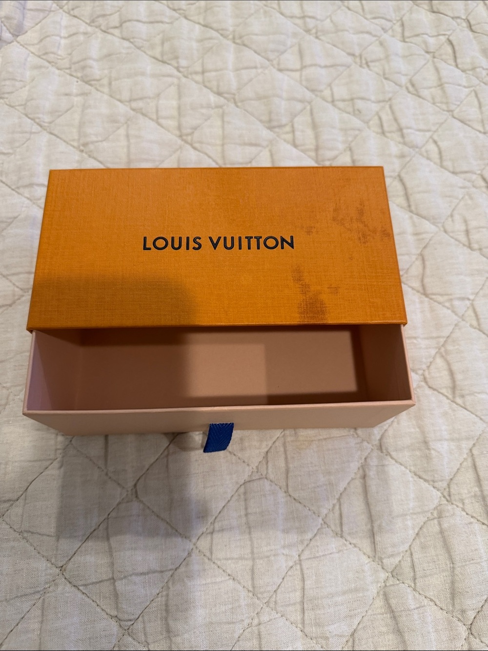 Louis Vuitton sunglasses box with Blue Pull Tab